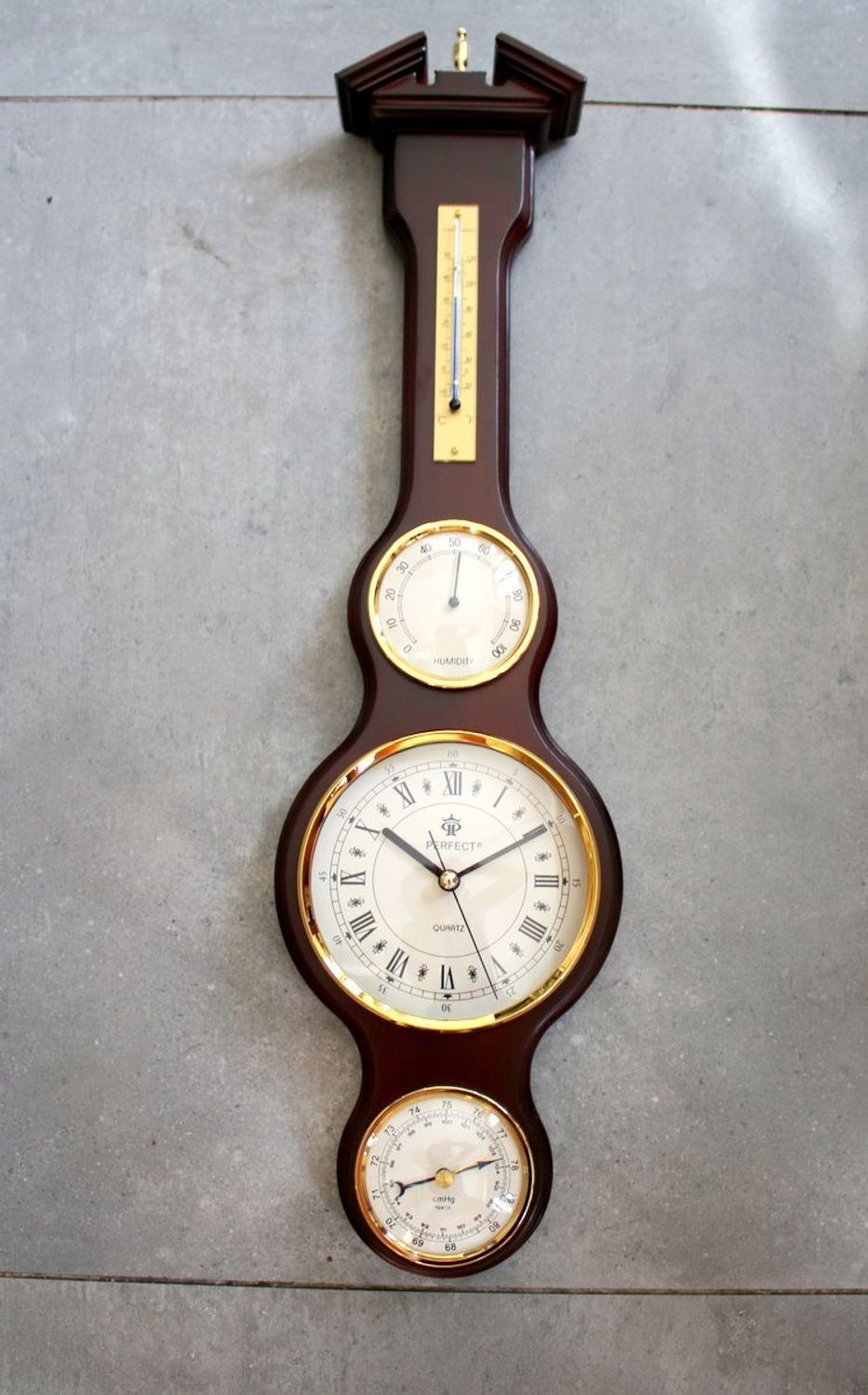 Drewniana stacja pogody Barometr Termometr Higrometr 'Drewno ' PW985-1709-1 (2).JPG