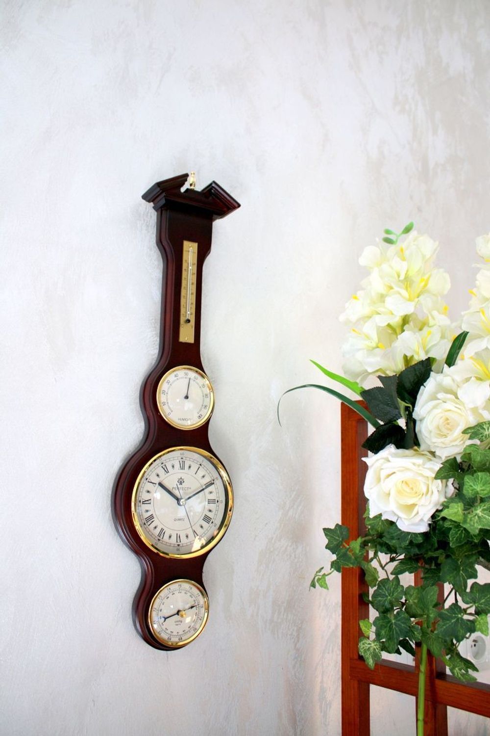 Drewniana stacja pogody Barometr Termometr Higrometr 'Drewno ' PW985-1709-1 (2).JPG