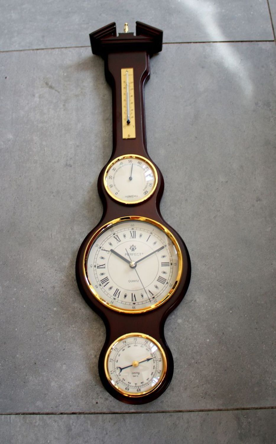 Drewniana stacja pogody Barometr Termometr Higrometr 'Drewno ' PW985-1709-1 (2).JPG