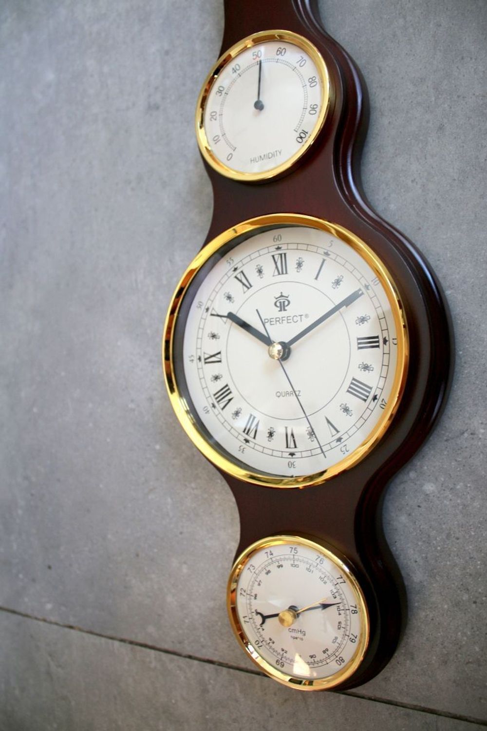 Drewniana stacja pogody Barometr Termometr Higrometr 'Drewno ' PW985-1709-1 (2).JPG