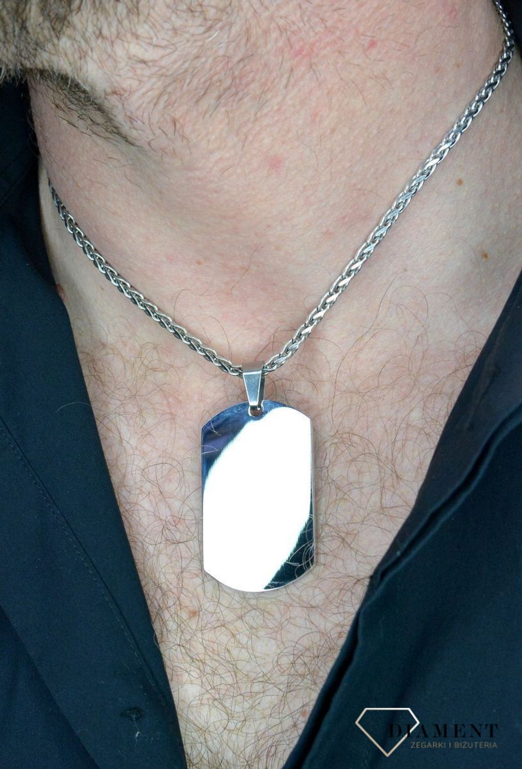 Zawieszka nieśmiertelnik ze stali blaszka do graweru PWS14.Zawieszka nieśmiertelnik ze stali blaszka do graweru. Naszyjnik stalowy męski nieśmiertelnik z możliwością graweru. Zawieszka nieśmiertelnik stalowy męski.jpg