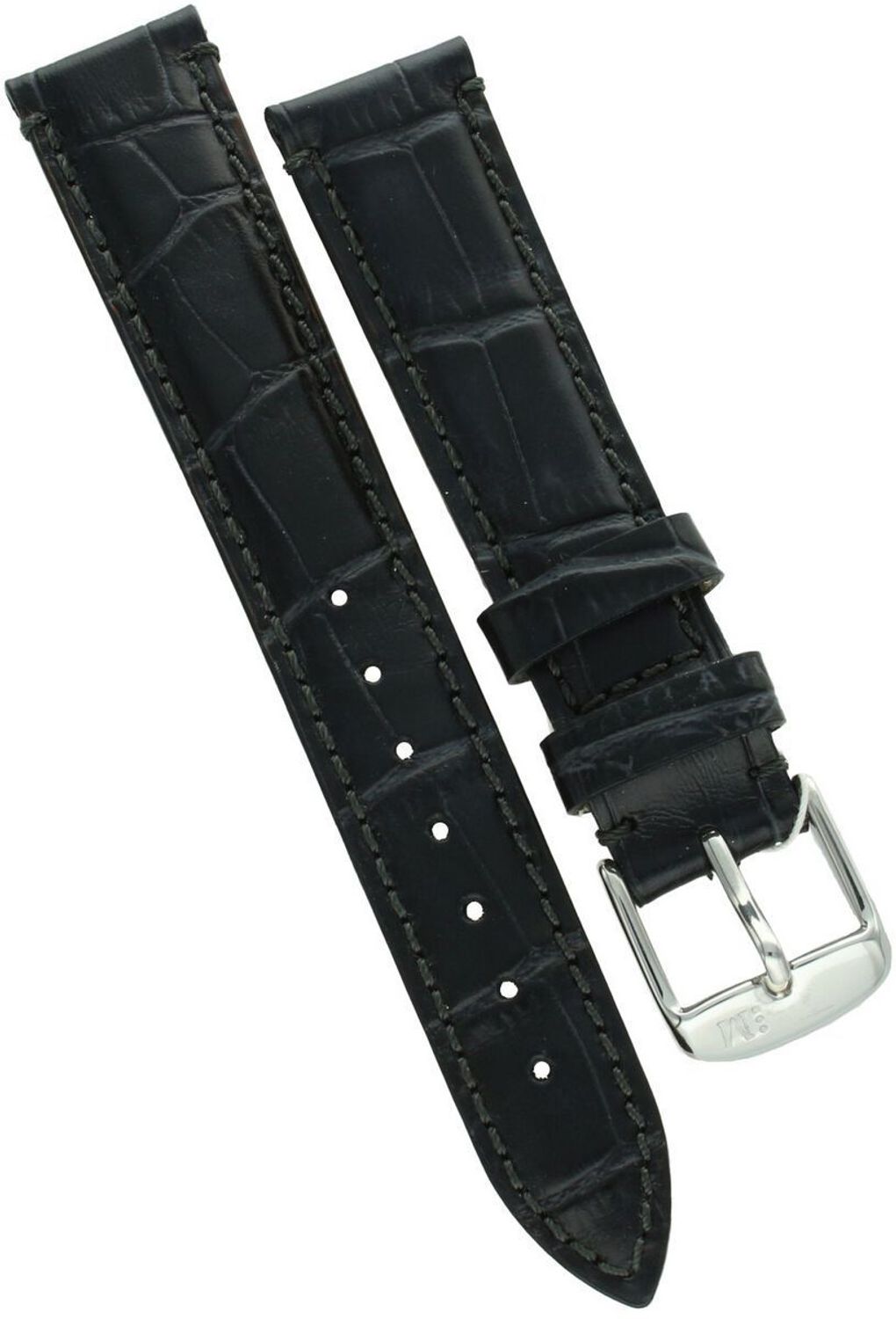 Czarny pasek ze skóry naturalnej z eleganckim tłoczeniem 18mm.jpg