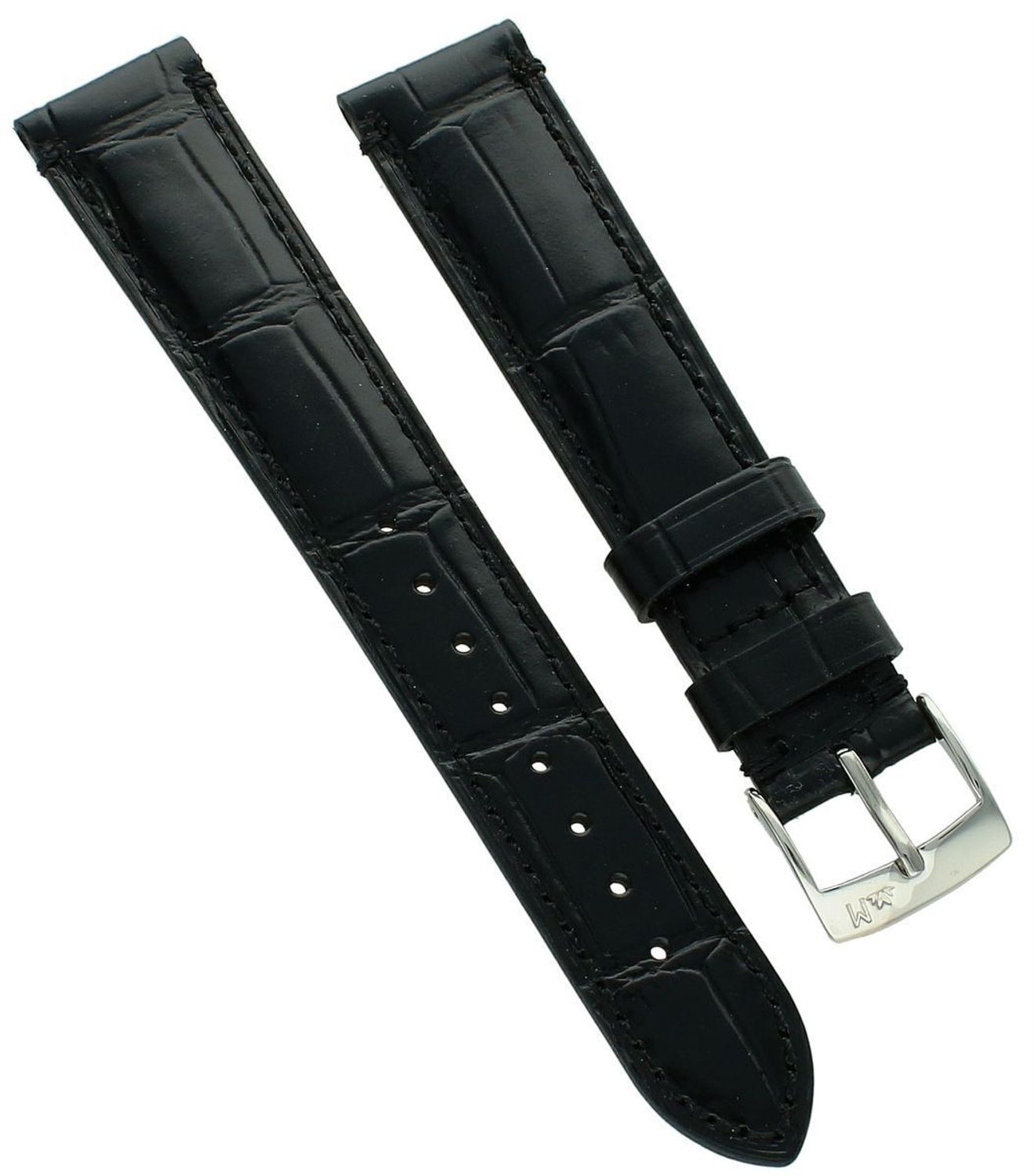 Czarny pasek ze skóry naturalnej z eleganckim tłoczeniem 18mm.jpg