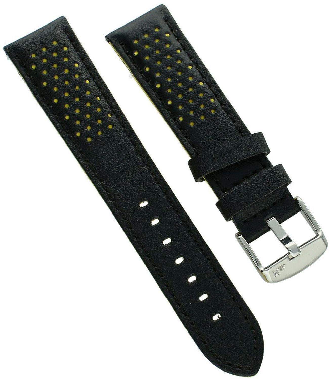 Wodoodporny czarno-żółty pasek do zegarka Morellato 20 mm  Skóra naturalna💧🖤💛.jpg