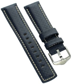 Pasek do Zegarka HIRSCH Duke Granatowy 22 mm – Skóra Cielęca, Wodoodporny 100Mv.jpg