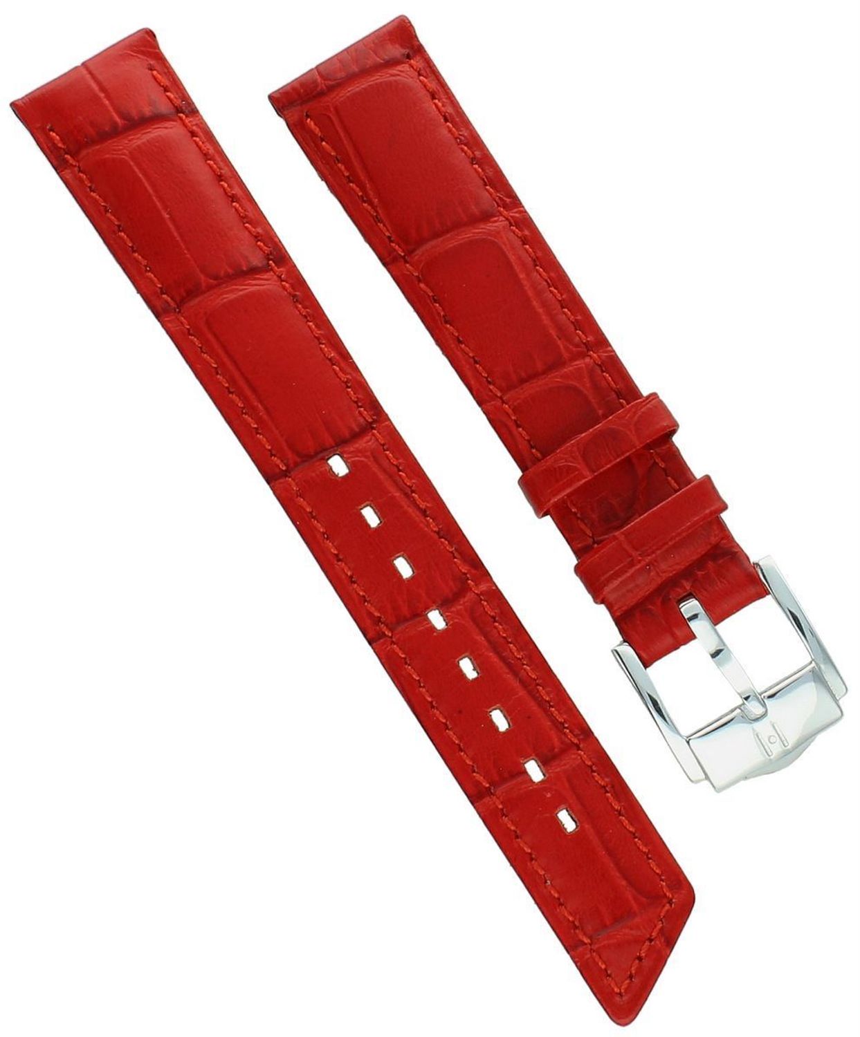 Pasek ze skóry cielęcej z tłoczeniem w stylu aligatora- HIRSCH Czerwona Elegancja 16 mm.jpg