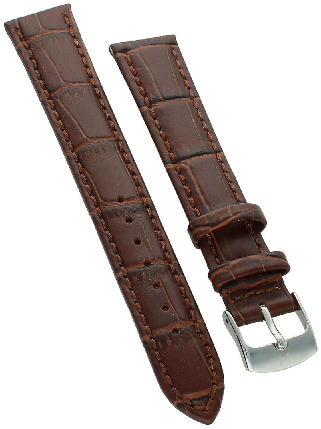 Brązowy pasek skórzany kiorido XL 18 mm – Imitacja Krokodyla.jpg