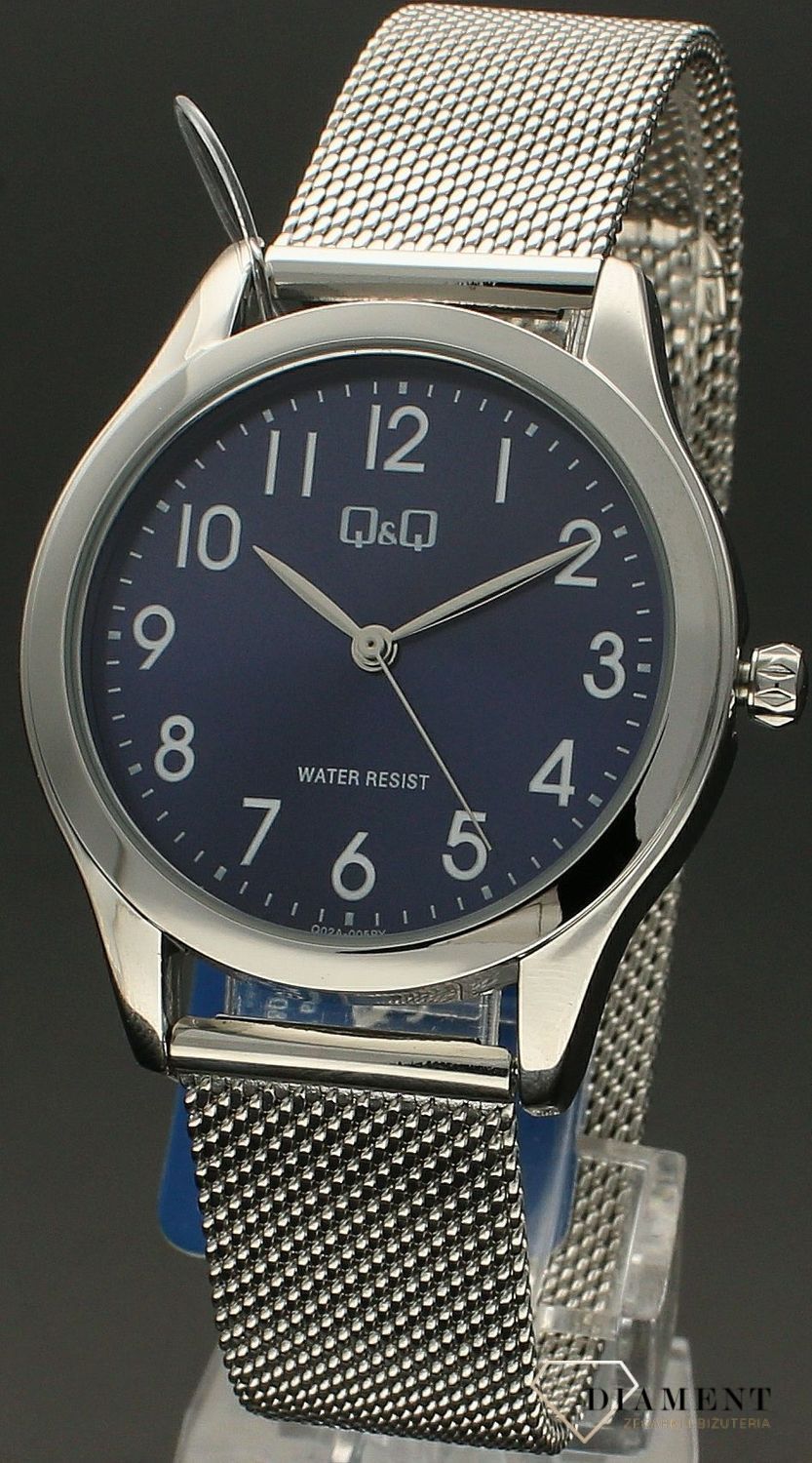 Zegarek damski Q&Q na bransolecie biżuteryjnej Q02A-005P. Zegarek damski na bransolecie. Damski zegarek QQ na srebrnej bransolecie. Damski zegarek na biżuteryjnej bransolecie na prezent..jpg