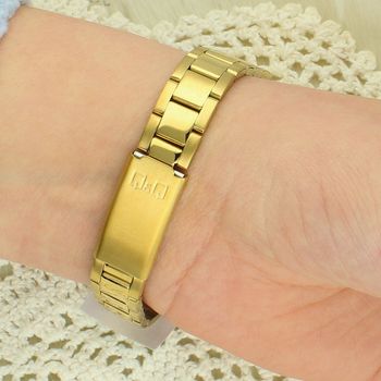 Zegarek damski Q&Q Q11A-005P  Złoty klasyczny  Kwarcowy  Bransoleta stalowa (3).jpg