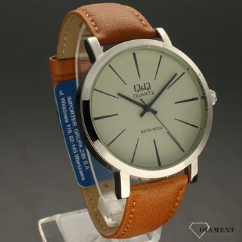 Zegarek męski Q&Q na brązowym pasku Q892-300⌚ (1).jpg