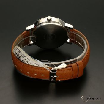 Zegarek męski Q&Q na brązowym pasku Q892-300⌚ (4).jpg