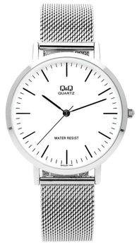 Zegarek męski na bransolecie meshowej z biała tarczą DW Q&Q QA20-201⌚.jpg
