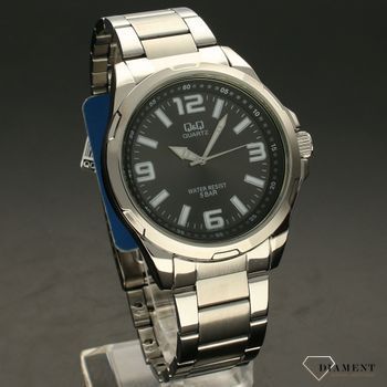 Zegarek męski na bransolecie z grafitową tarczą QQ QA48-205 (1).jpg