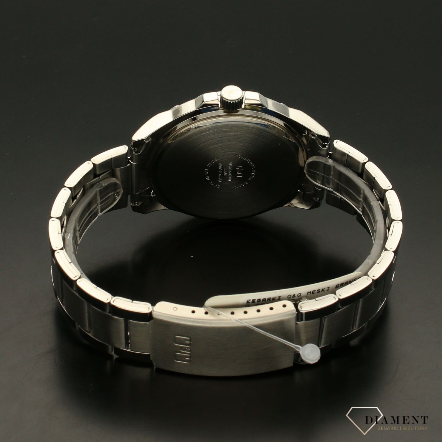 Zegarek męski na bransolecie z grafitową tarczą QQ QA48-205 (1).jpg