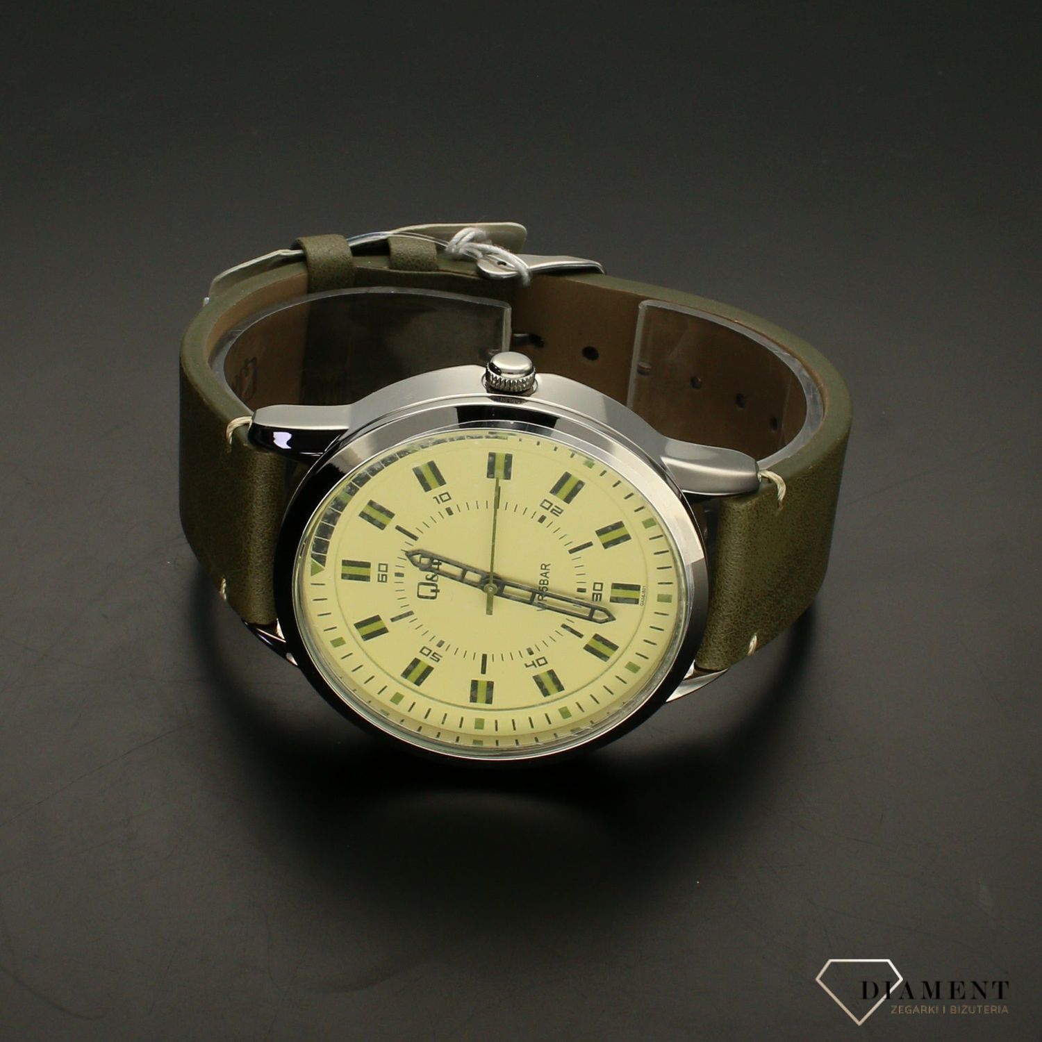 Zegarek męski na zielonym pasku QQ QA58-801. Zegarek męski QQ na pasku QB54-201.  Zegarki męskie na pasku✓ Wymarzony prezent ✓Prezent dla taty z grawerem✓ Prezent z grawerem✓ Autoryzowany sklep. ✓G 0zł ✓Gratis Kurier 24h.jpg