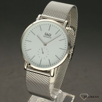Zegarek męski na bransolecie QQ 'Płaski styl' QA96-201 (2).jpg