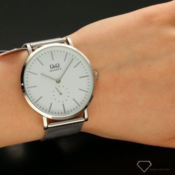 Zegarek męski na bransolecie QQ 'Płaski styl' QA96-201 (5).jpg