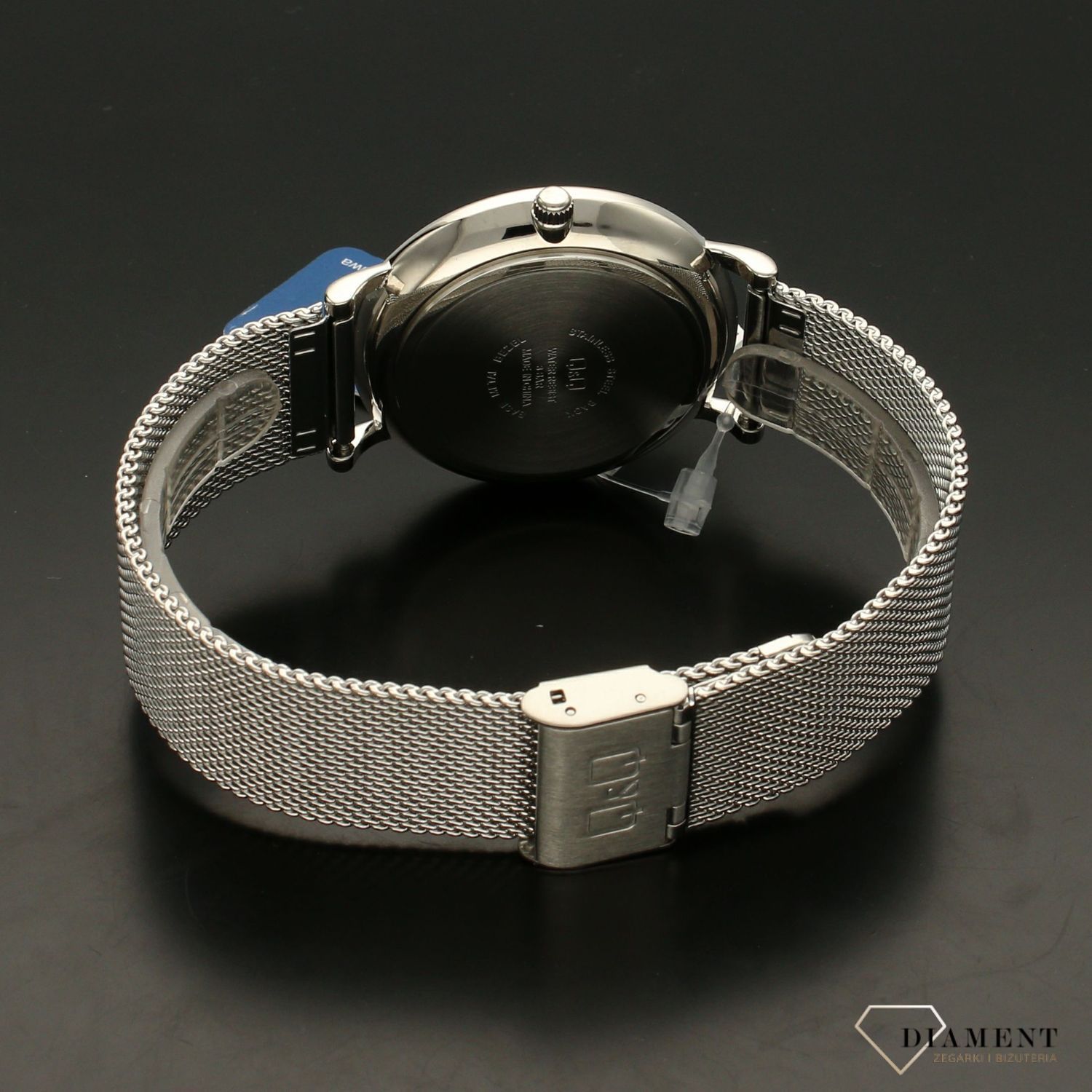 Zegarek męski na bransolecie QQ 'Płaski styl' QA96-201 (1).jpg