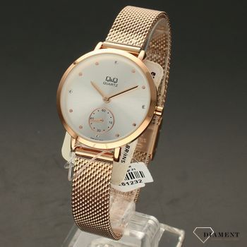 Zegarek damski na bransolecie w kolorze różowego złota QQ Fashion QA97-011 (2).jpg
