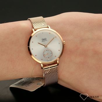 Zegarek damski na bransolecie w kolorze różowego złota QQ Fashion QA97-011 (5).jpg