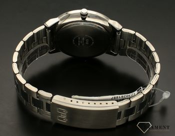 Zegarek męski klasyczny na bransolecie QQ QB06-202. Czarna tarcza zegarka z białymi indeksami (5).jpg