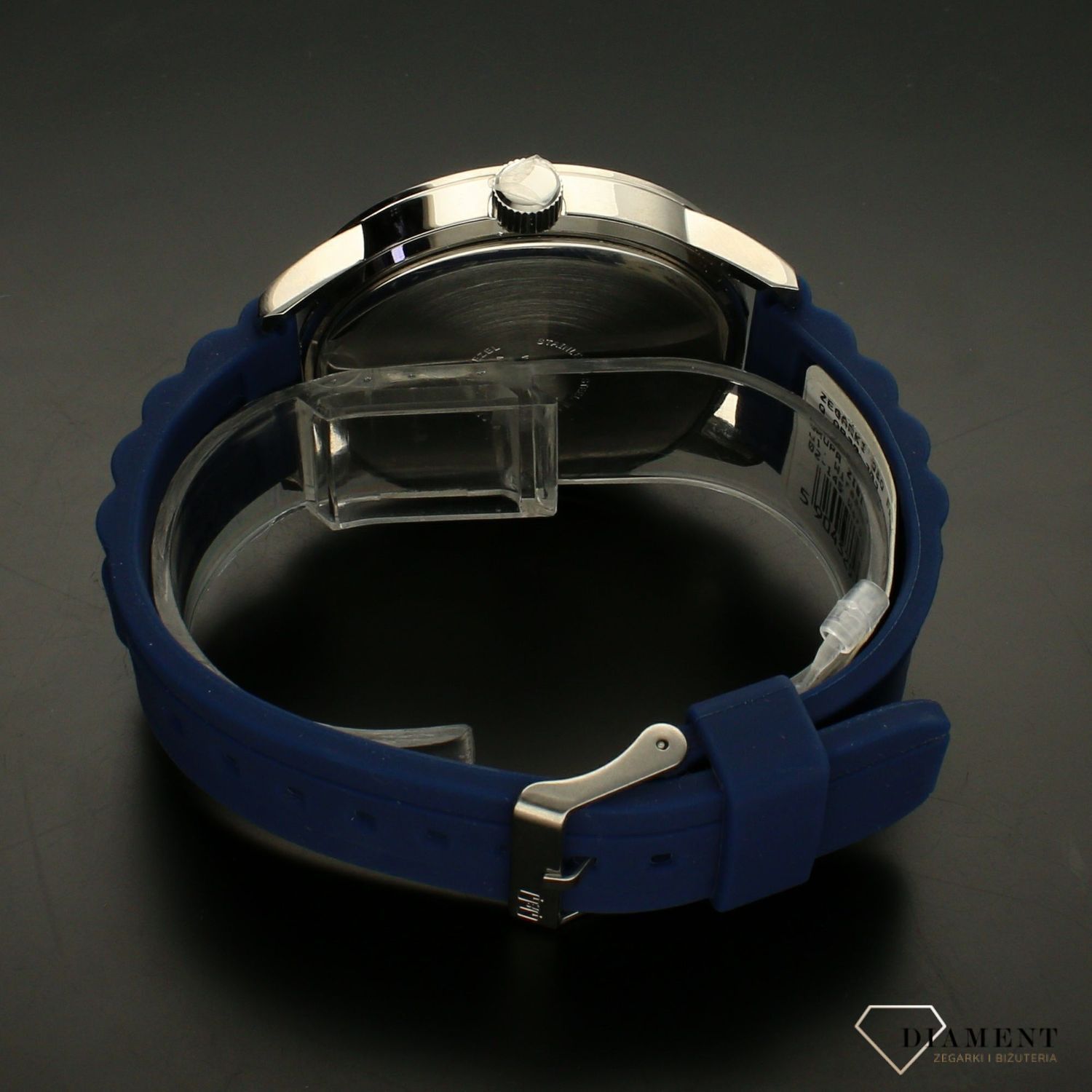 Zegarek męski sportowy QQ na granatowym pasku QB20-302.jpg