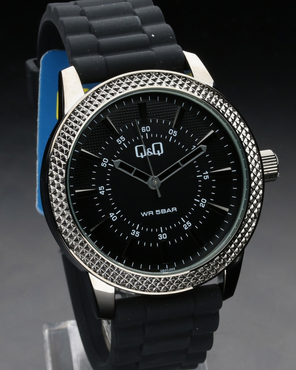 Zegarek męski czarny pasek QQ QB20-502.jpg