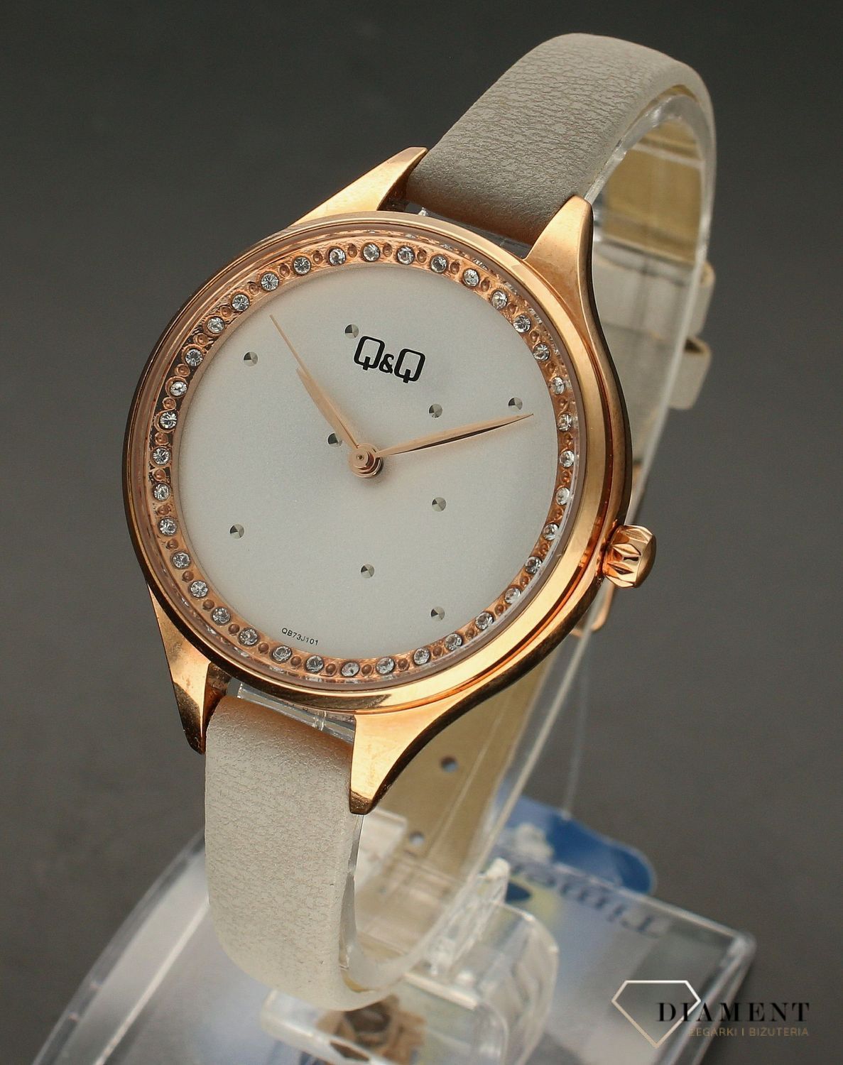 Zegarek damski na szarym pasku QQ QB73-101 (2).jpg