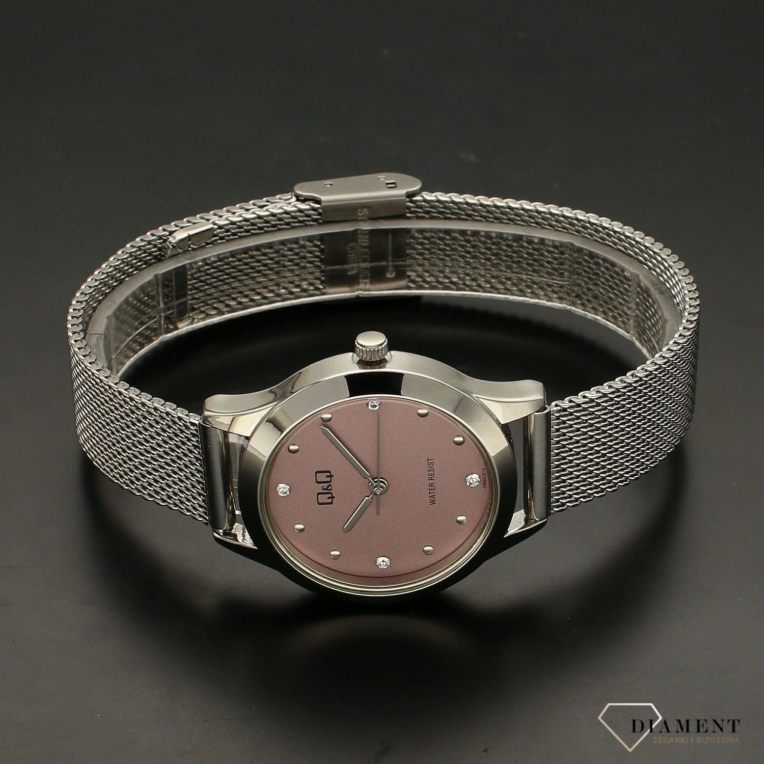 Zegarek damski na bransolecie QQ QB83-212. Zegarek na bransolecie. Zegarek z różową tarczą. Zegarek damski. Zegarek elegancki na bransolecie. Zegarek na prezent. Idealny pomysł na prezent dla kobiety.  (3).jpg