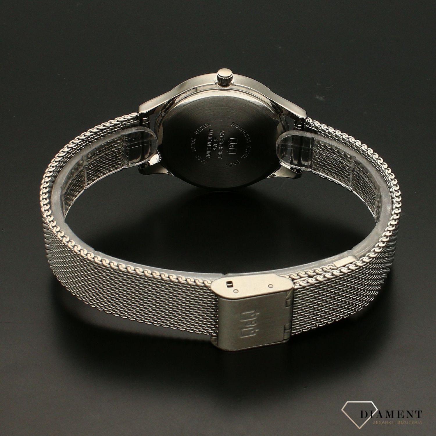 Zegarek damski na bransolecie QQ QB83-232. Zegarek na bransolecie w srebrnym kolorze. Zegarek z zieloną tarcza. Elegancki zegarek damski. Zegarek QQ damski. Zegarek dla kobiety (3).jpg