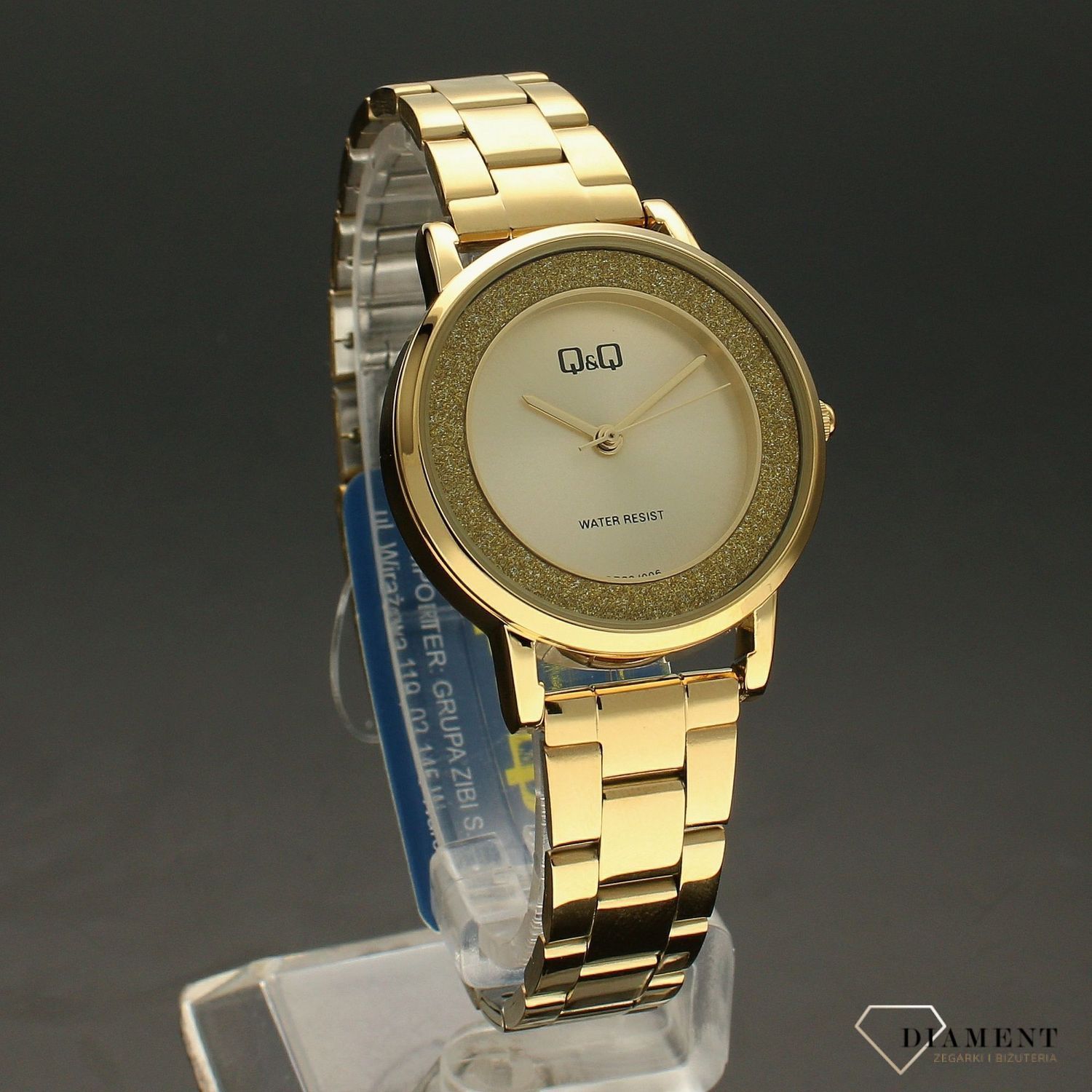 Zegarek damski na bransolecie 'Złoty brokat' QB99-006.jpg