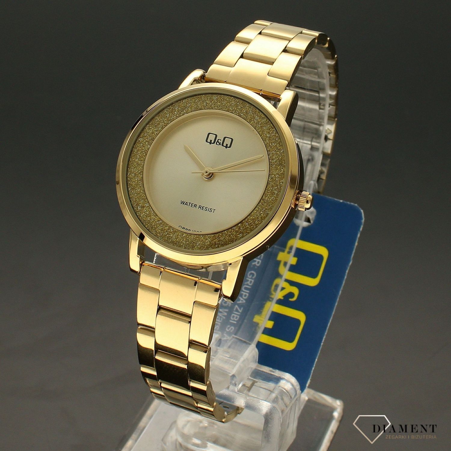 Zegarek damski na bransolecie 'Złoty brokat' QB99-006.jpg