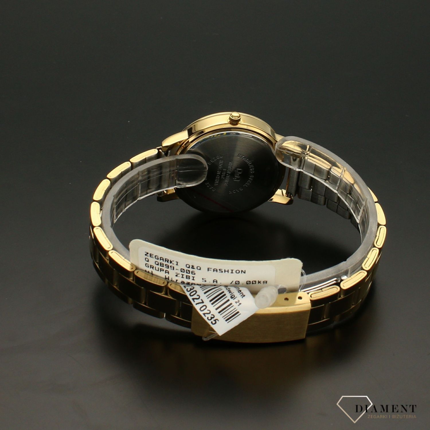 Zegarek damski na bransolecie 'Złoty brokat' QB99-006.jpg