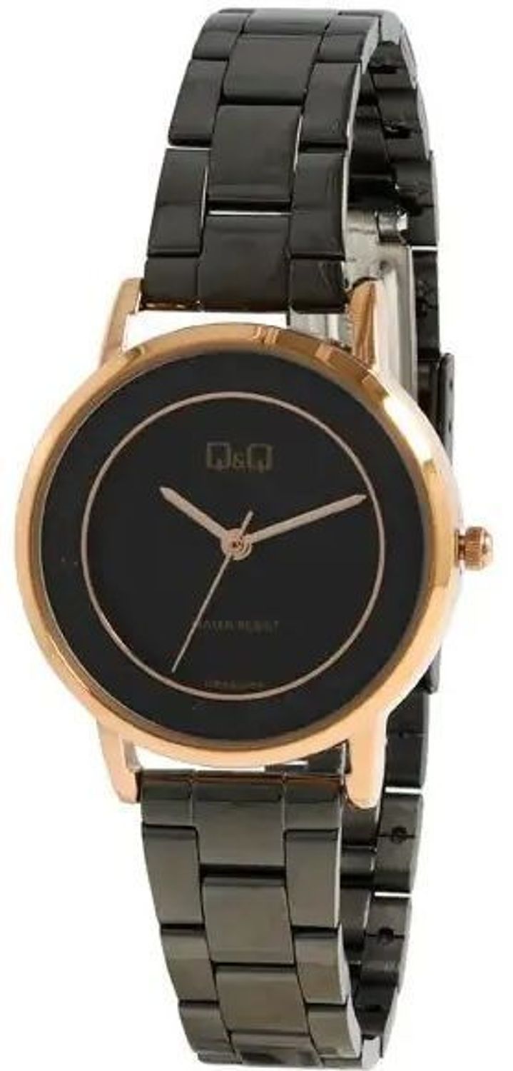Zegarek damski na czarnej bransolecie QQ QB99-408 jpg.jpg