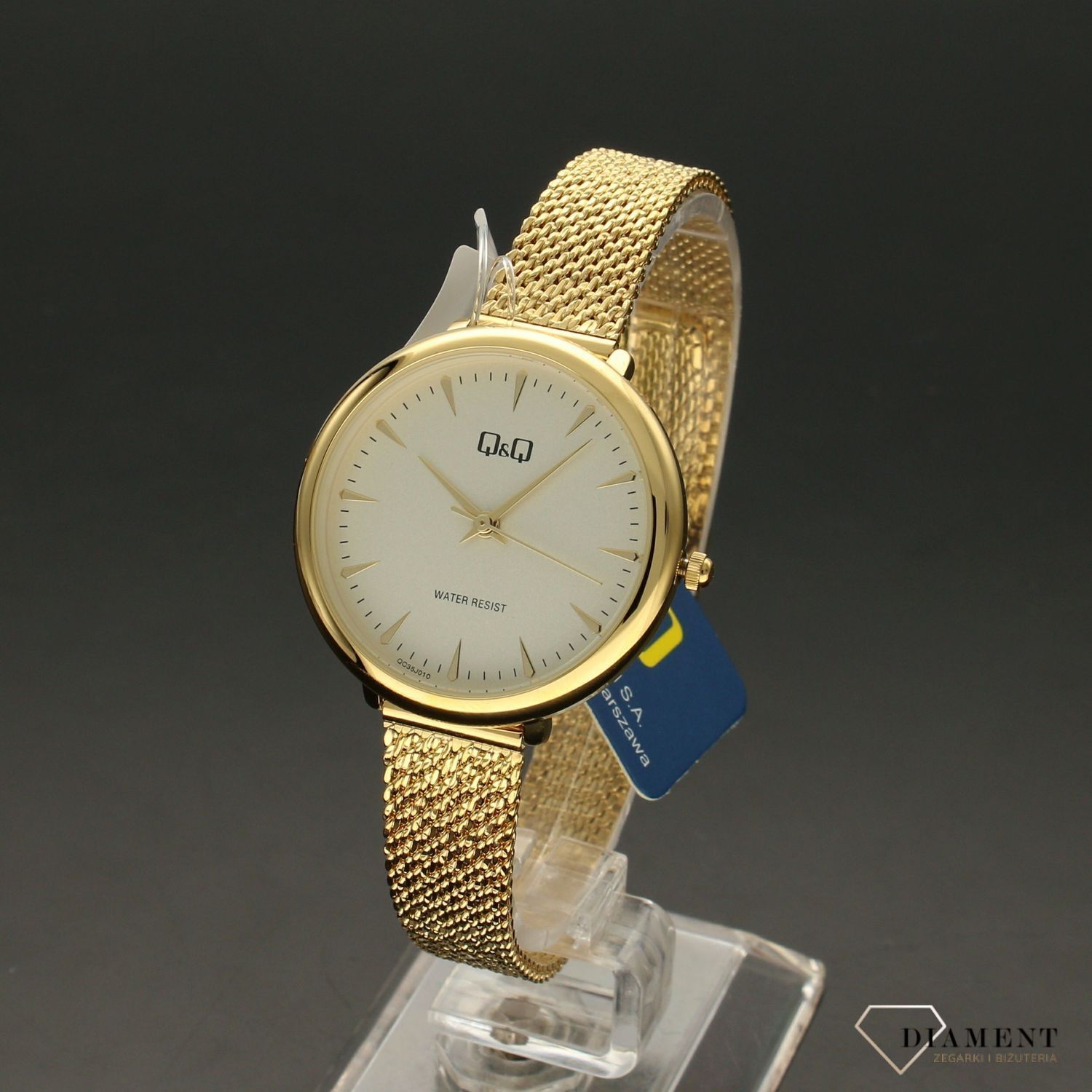 Zegarek damski Q&Q klasyczny na bransolecie QC35-010.jpg