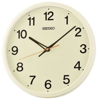 Zegar ścienny Seiko QHA019C 30 cm beżowy – cichy zegar kwarcowy (1).jpg