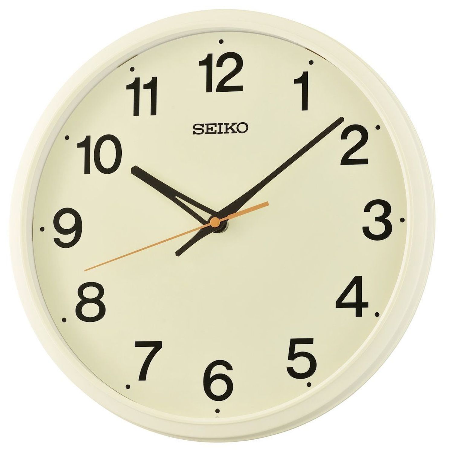Zegar ścienny Seiko QXA019C 30 cm beżowy – cichy zegar kwarcowy.jpg