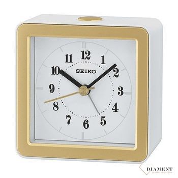 Budzik klasyczny QHE082W biały cichy mechanizm.jpg