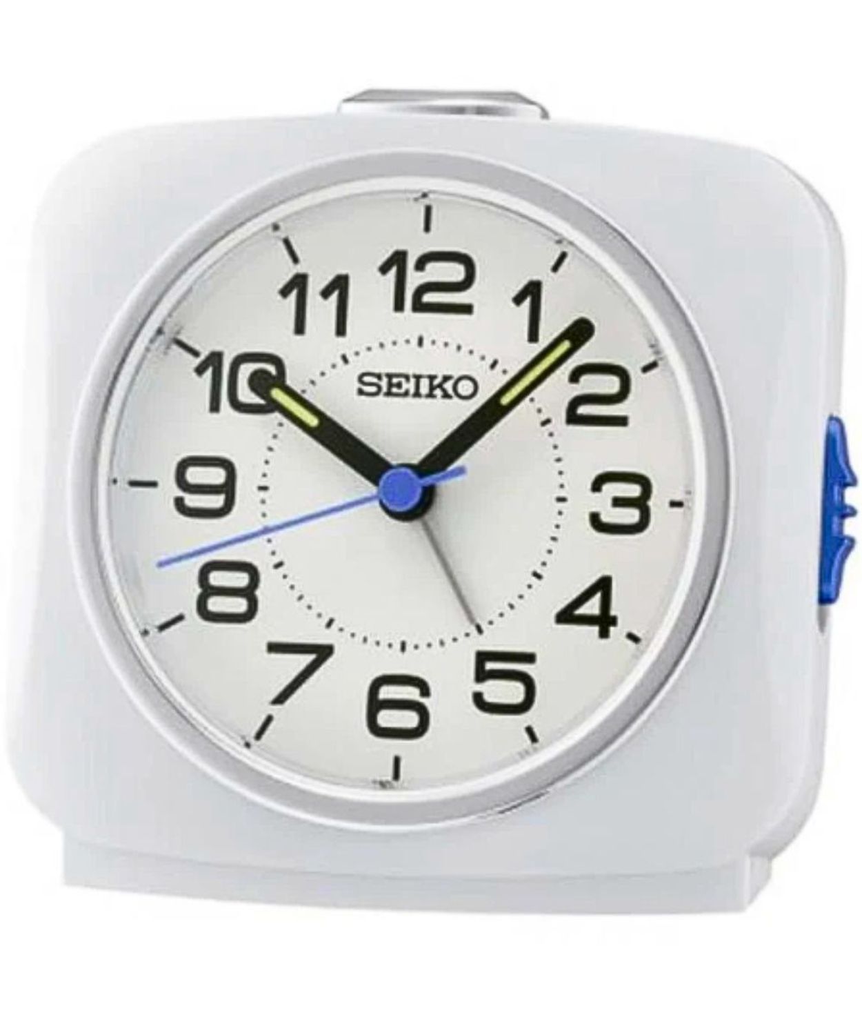 Seiko QHE194W  Cichy Budzik Analogowy – Snooze, Podświetlenie, Płynący Sekundnik.jpg