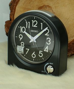 Budzik Seiko QHE204K czarny nowoczesny, kwarcowy z podświetleniem i drzemką black.jpg