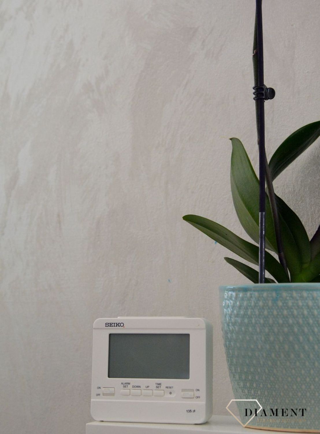 Budzik Seiko QHL086W z termometrem higrometr.jpg