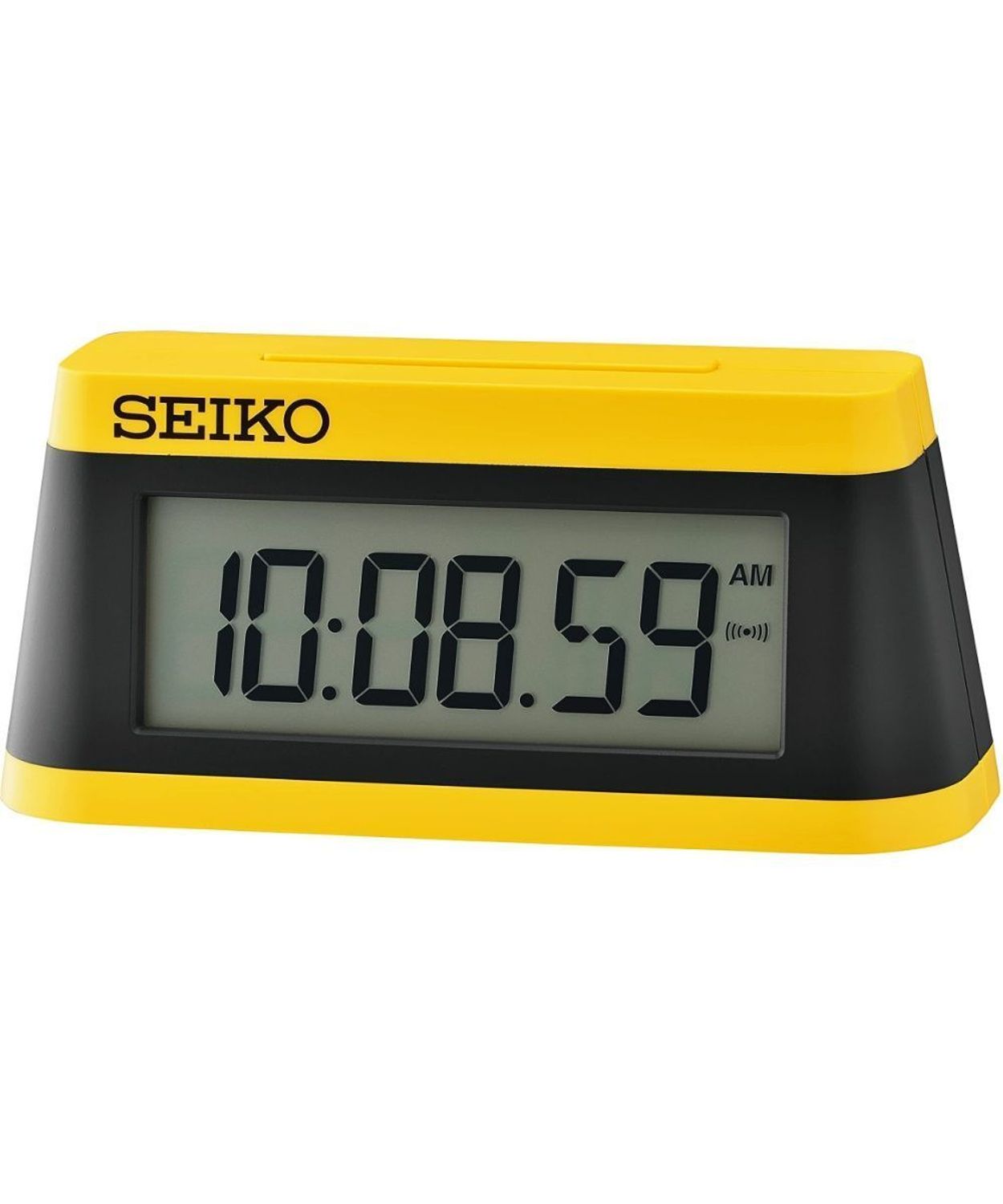 Budzik cyfrowy Seiko QHL091Y z minutnikiem, stoperem i kalendarzem – 13x9 cm, podświetlany cyfrowy.jpg