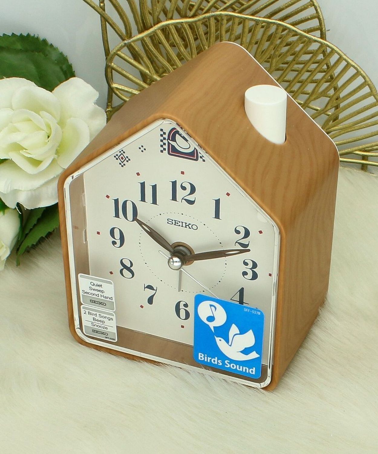 Budzik Seiko QHP011B z kukułką 🐦 śpiew ptaków, regulacja głośności, drzemka i podświetlenie  8,5x1.jpg