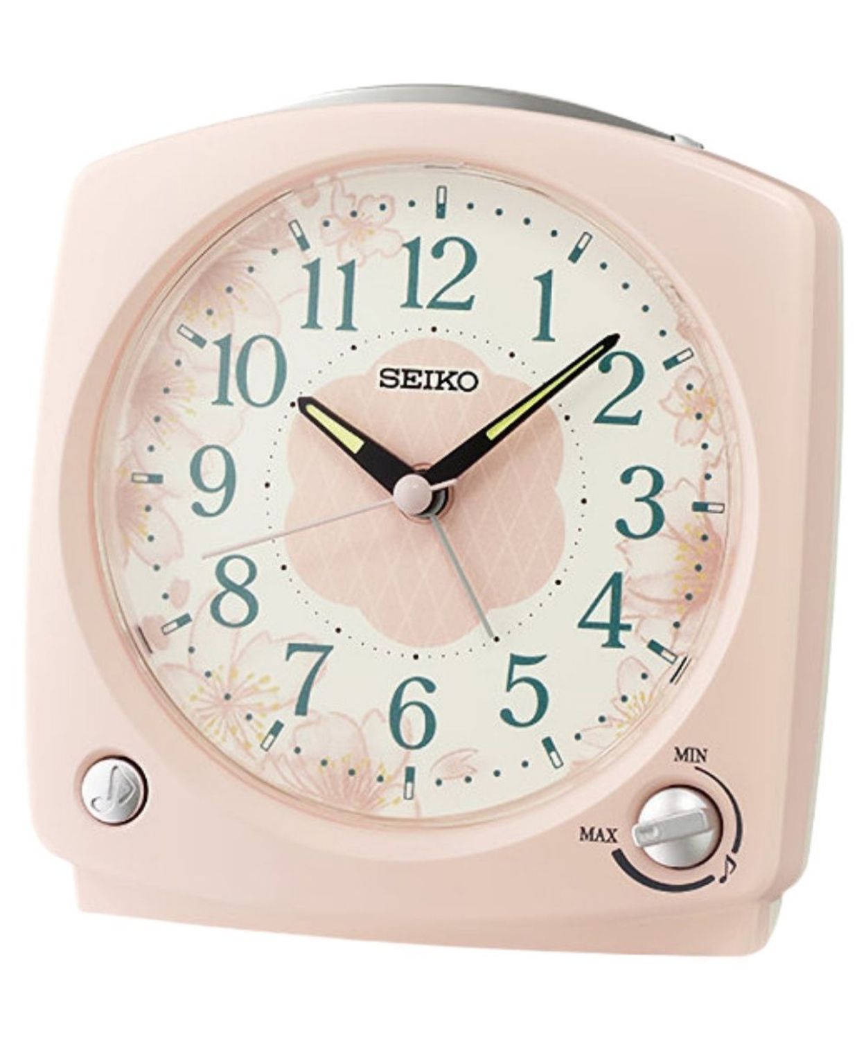 Budzik Seiko QHP012P różowy  śpiew ptaków  melodie, regulacja głośności, drzemka i podświetlenie.jpg