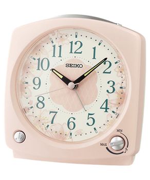 Budzik Seiko QHP012P różowy  śpiew ptaków  melodie, regulacja głośności, drzemka i podświetlenie.jpg