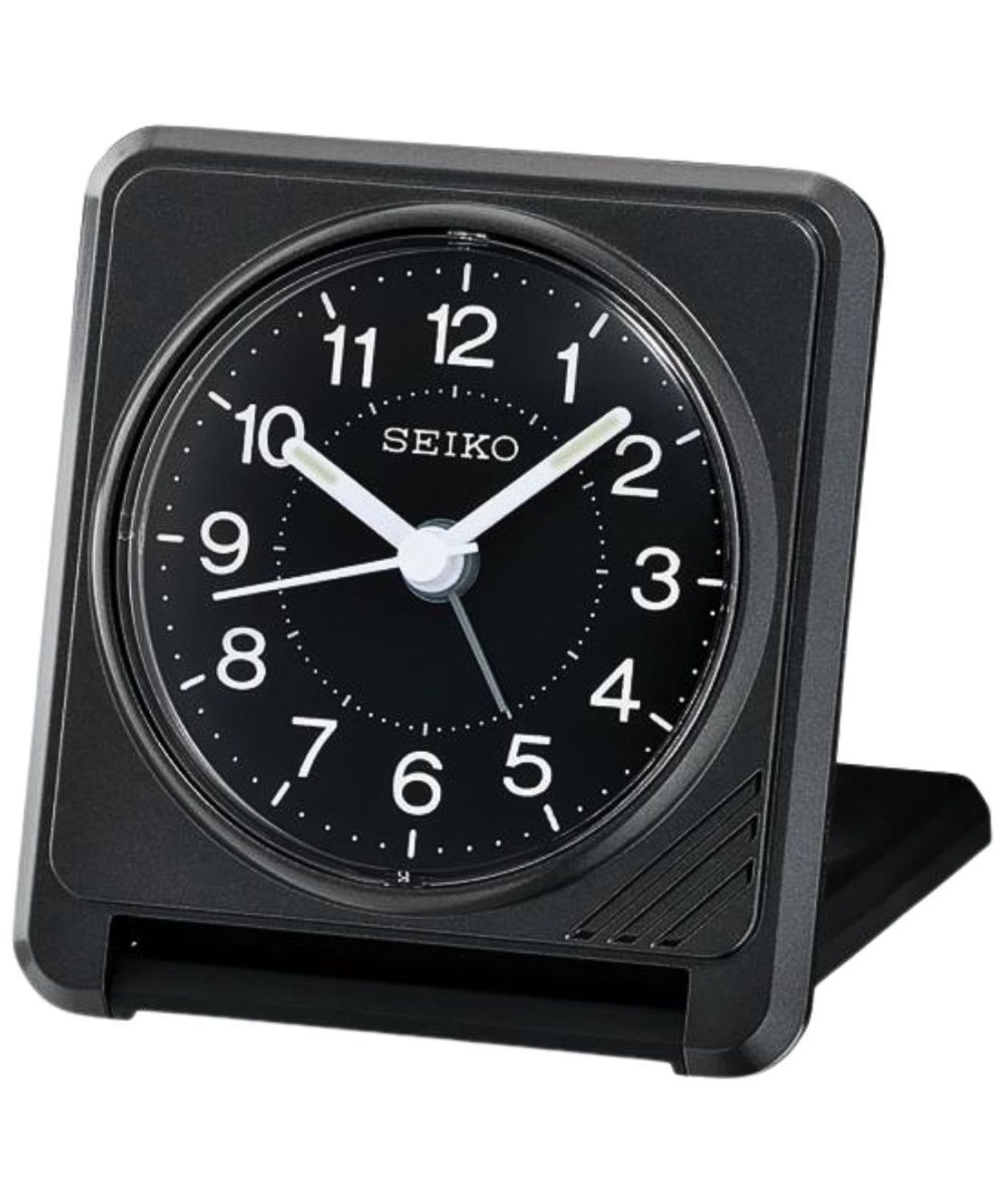 Budzik turystyczny Seiko QHT015K zamykany, kompaktowy, drzemka, podświetlenie  7x8 cm.jpg