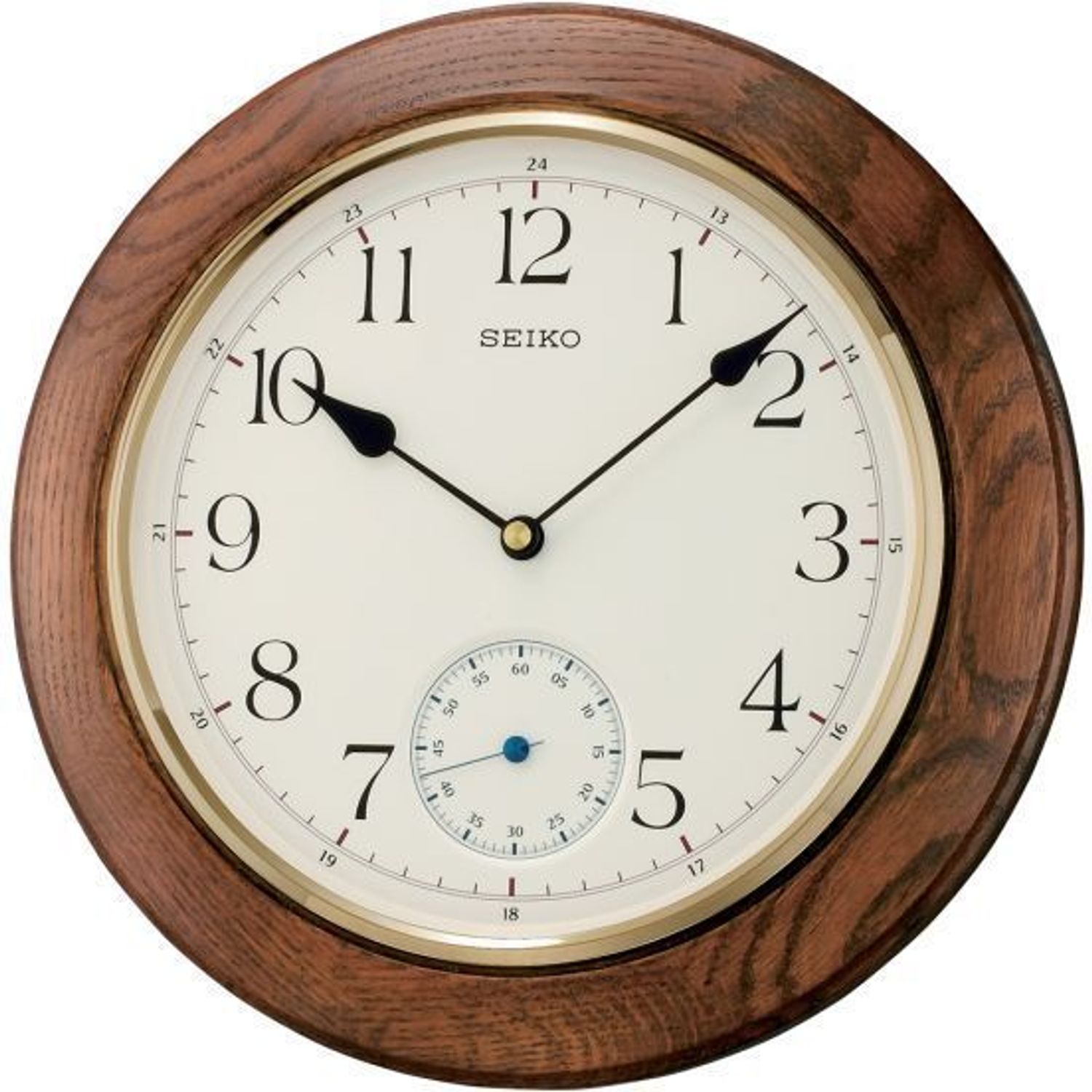 Drewniany zegar ścienny Seiko QXA432B 30 cm – cichy, kwarcowysf.jpg