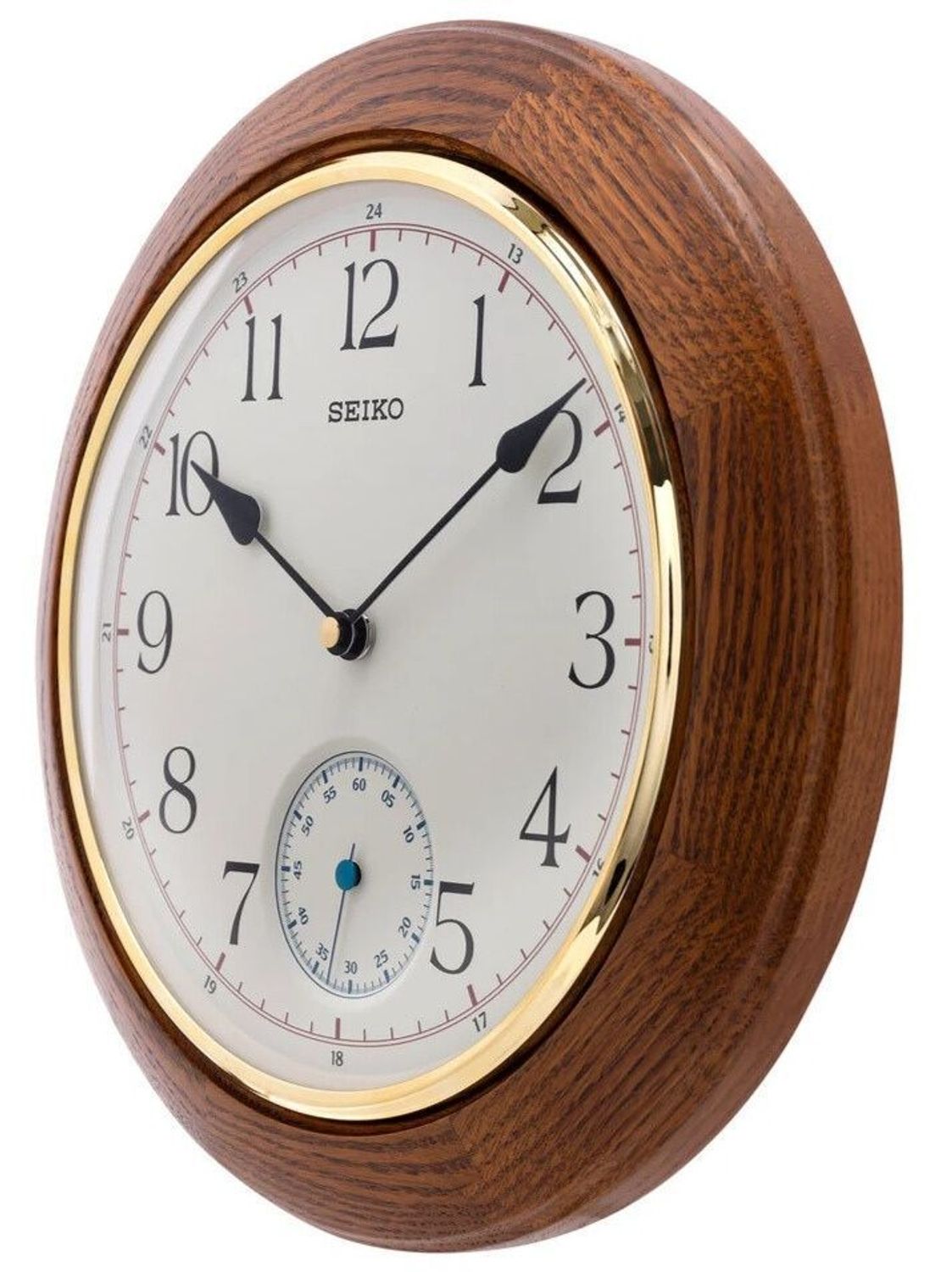 Drewniany zegar ścienny Seiko QXA432B 30 cm – cichy, kwarcowysf.jpg
