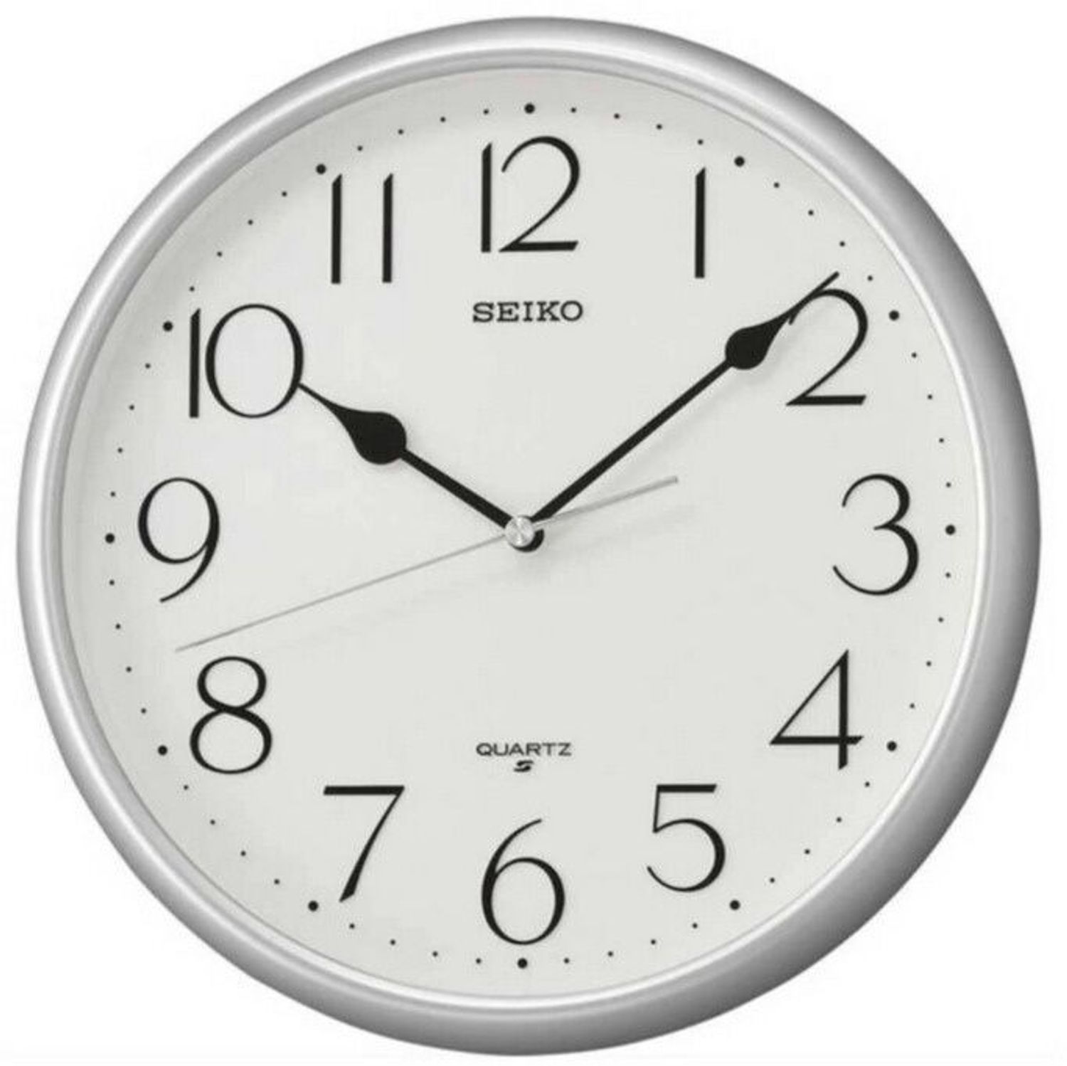 Zegar ścienny Seiko QXA747S – srebrny, klasyczny, kwarcowy.jpg