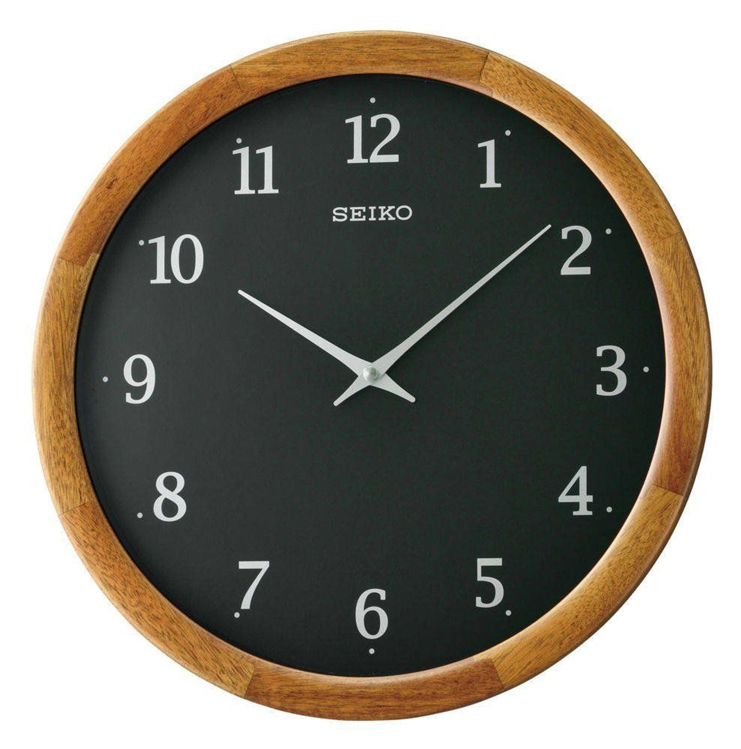 Zegar ścienny do salonu Seiko okrągły cichy mechanizm QXA763Z.jpg